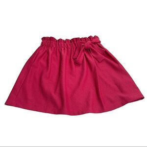 𝅺ASOS Textured Pink Paper Bag Waist Mini Skirt Sz 4